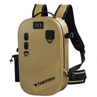 Waterproof Fishing Backpack Brown Multi-purpose Fishing Tackle Bag Fishing Lures Storage Bags Outdoor Cycling Hiking Backpacks