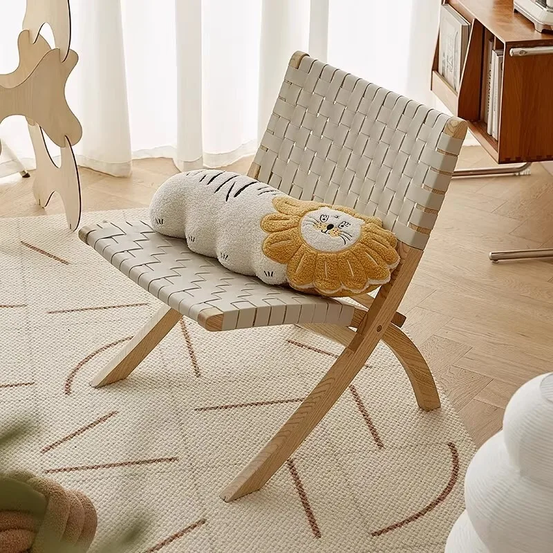 Saddle Chair Leisure Coffee Lounger Balcony Solid Wood Rattan Single Sofa Leisure Area Cigar Golf High-grade Woven Chair