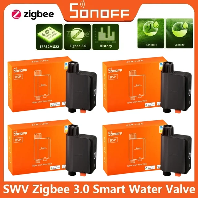 วาล์วน้ำ SONOFF SWV รุ่น SWV-BSP มาตรฐาน IP55 ระบบชลประทานอัตโนมัติ ติดตั้งง่าย ควบคุมระยะไกล ตั้งเวลาผ่าน Alexa และ Google 1