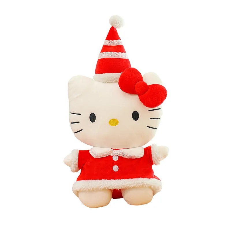 Kitty Plushies Soft Dolls Pillow Christmas Kt Cat Plush Toy Cute Hat Kitty Doll Katie Cat Pillow Girl Holiday Gifts