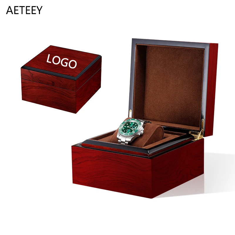 Custodie per orologi imballaggio incisione su legno Advanced Free Logo  personalizzato confezione di gioielli scatola di immagazzinaggio dell' orologio scatola singola per orologi - AliExpress