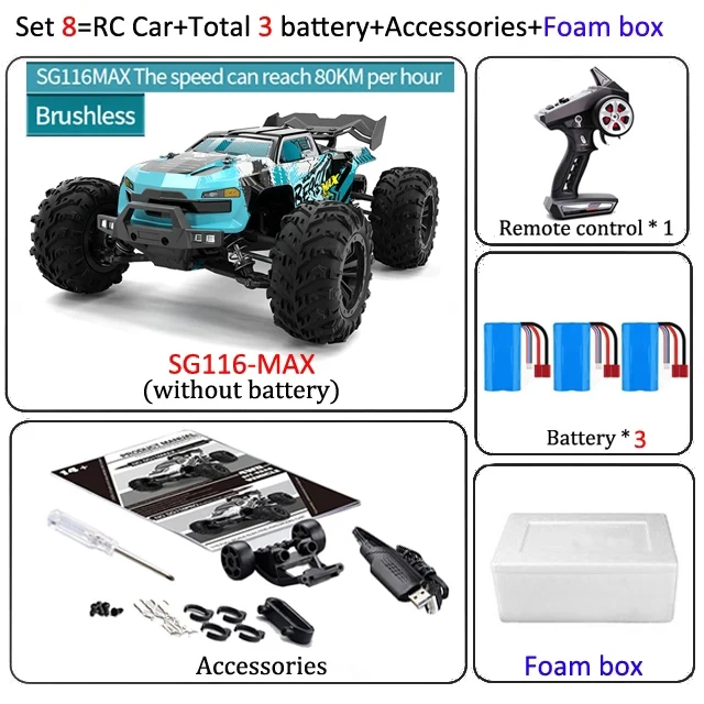 SG116 MAX PRO 1:16 ラジコンカー バッテリーセット 2個 ZLL SG116 MAX/PRO 1:16 High Speed Drift Racing 80KM/H Or
