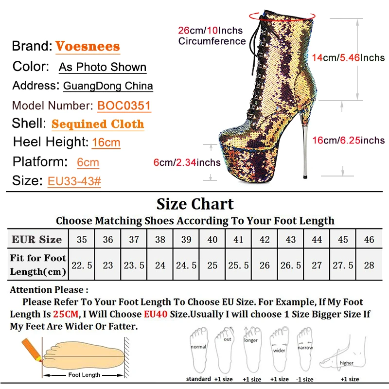 Winter Shoes Bling Glitter Sequin Platform High Heels Ankle Boots Club Cosplay Stiletto Ladies Shoes Stripper Heels Modern Boots