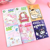 450Pcs Sanrio Sticker Book Cartoon Kawaii Kuromi Hello Kitty Melody Goka Card Stickers Hand Account Decoration For Girls Gift 2
