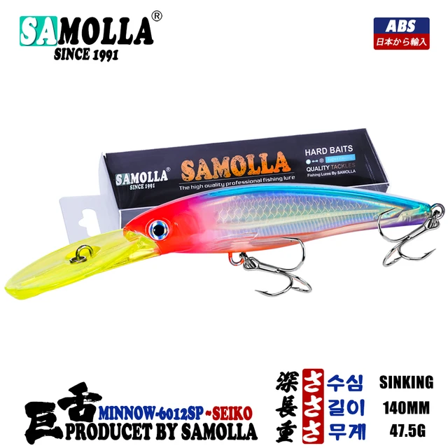 Samolla Fishing Lure, Slow Sinking Minnow, Samolla Minnow