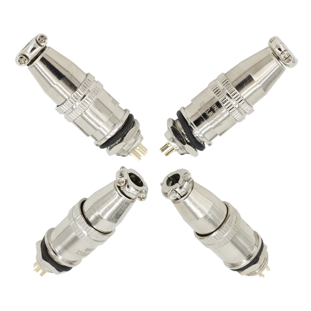 Conector de Aviação 5pin Conector Rápido Circular Push-pull de 10 mm 250v3a Contato Banhado a Ouro Plugue Masculino Feminino Xs10