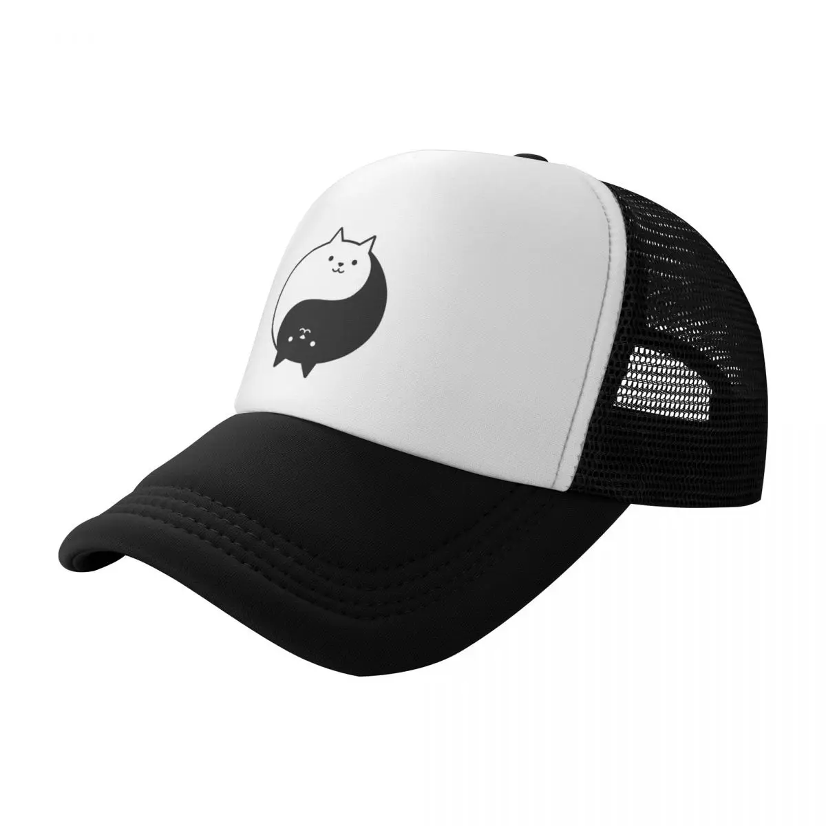 

Balanced Cat Yin Yang Baseball Cap Thermal Visor Anime Hat Snap Back Hat Golf Hat For Men Women's