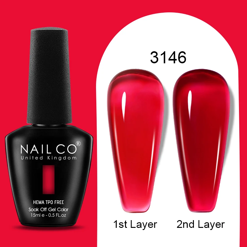 NailCo Jelly Gel Nail Polish - 44 Vibrant Colors