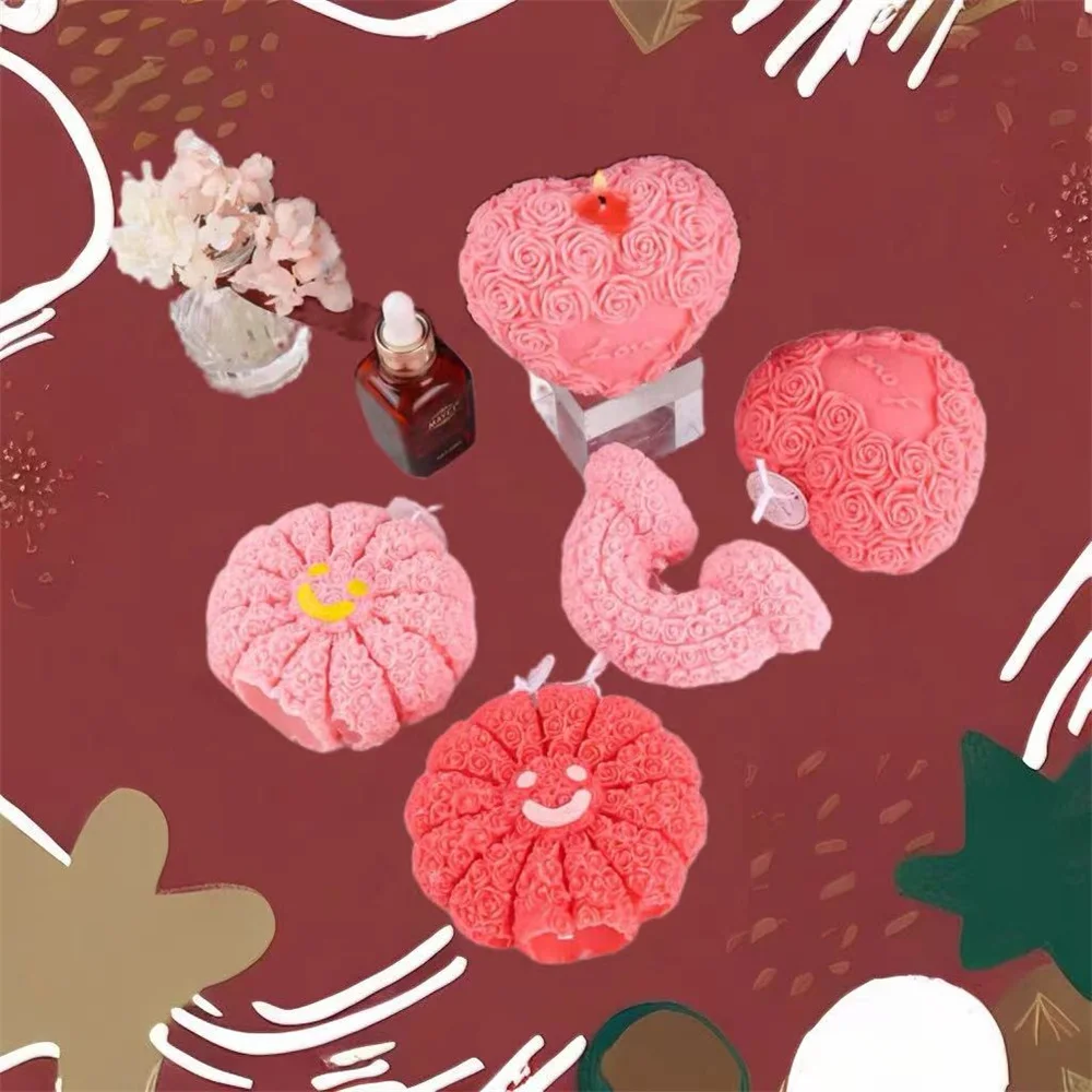 Rose Bear Animal Candle Silicone Mold Candle Making Tool for Valentines Day Wedding Party