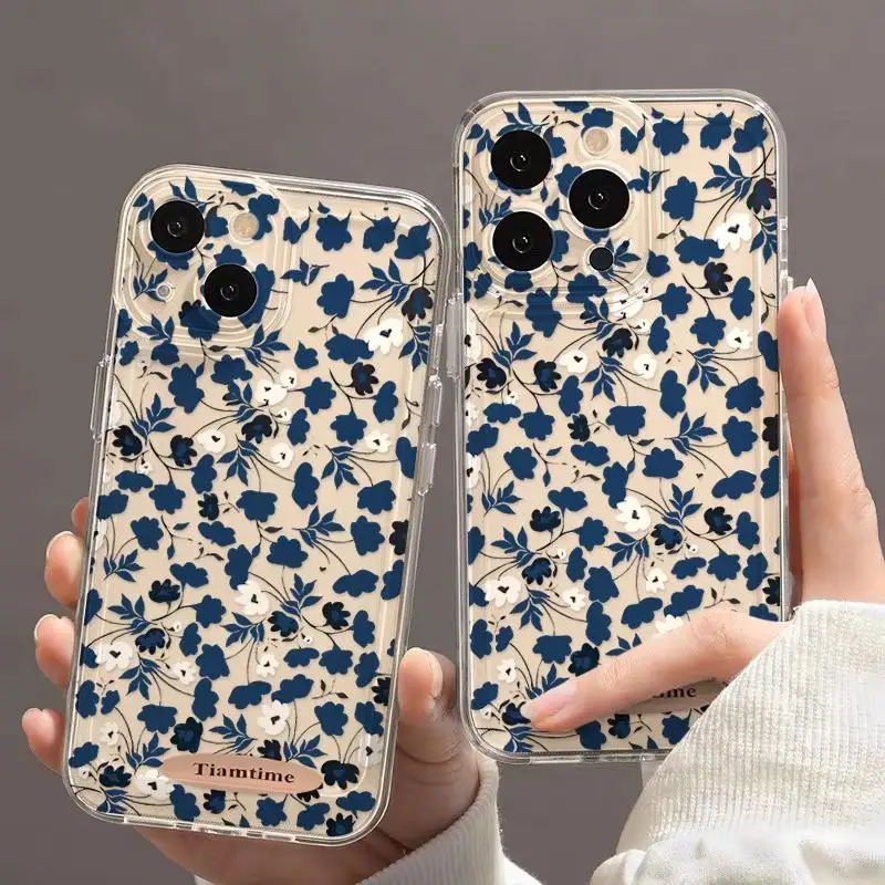 Elegant Floral Clear Phone Case Cover