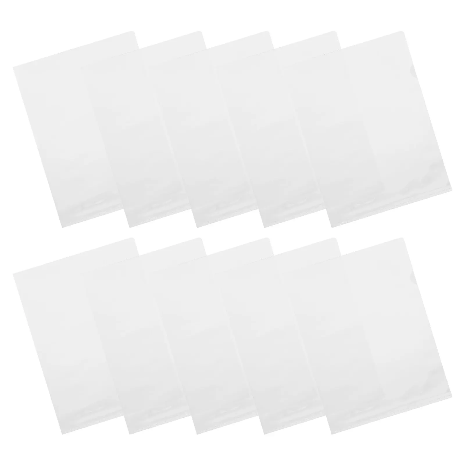 20Pcs 투명 파일 폴더 A4 투명 시트 프로텍터 바인더 보관 문서 보호 및 간편한 보관을 위한 고강도 PP 소재