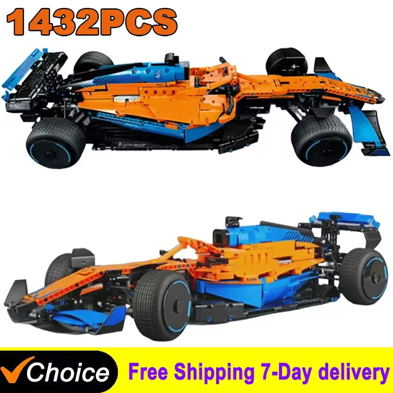 Technical 1432PCS F1 Model Car 42141 W14 E Performance Building Blocks Super Race Car Assembly DIY Vehicle Toy Bricks Adlut Gift