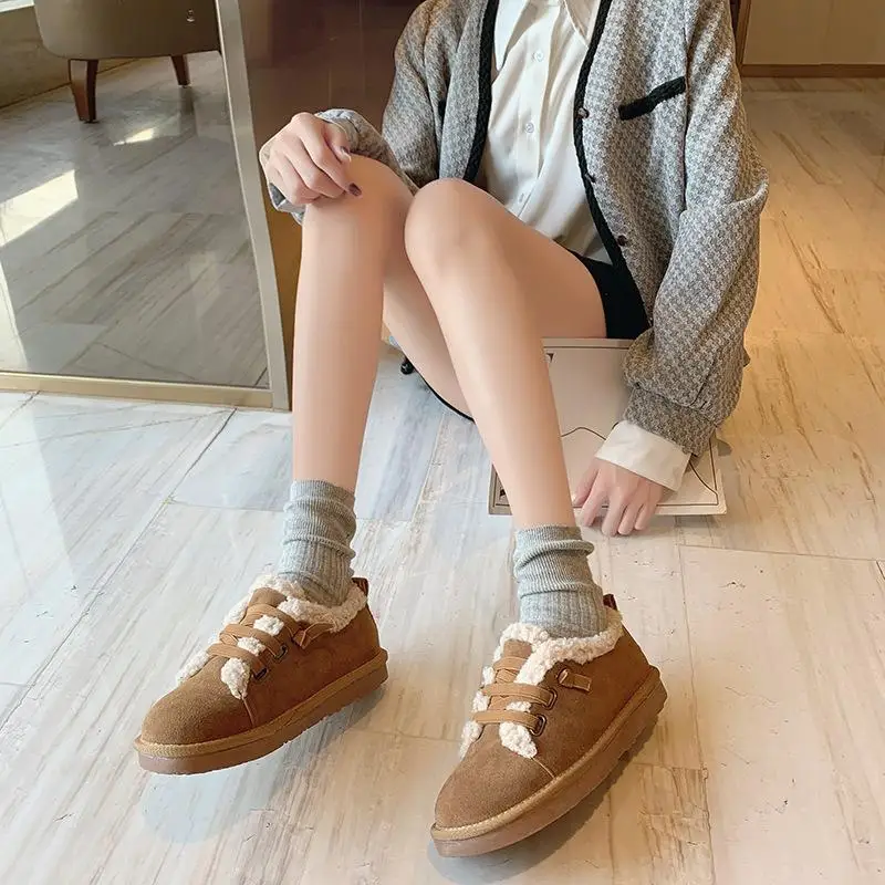 

Winter Footwear Women's Shoes Warm Flat-bottomed Non-slip Wear-resistant Snow Boots