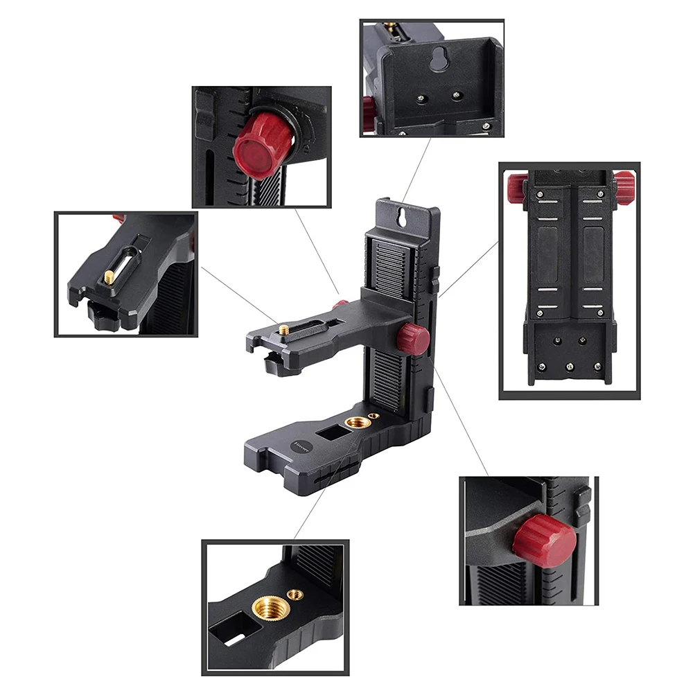 Adattatore Per Livella A Staffa - Testa Regolabile 360° Per Aste Telescopiche - Foto 4