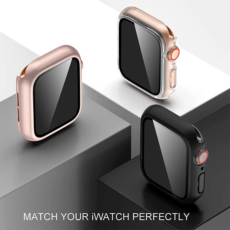 Glass+cover pro jablko hodinky pouzdro 9 8 7 6 SE 5 iwatch příslušenství obrazovka ochránce jablko hodinky serie 45mm 41mm 44mm 40mm 42mm 38mm