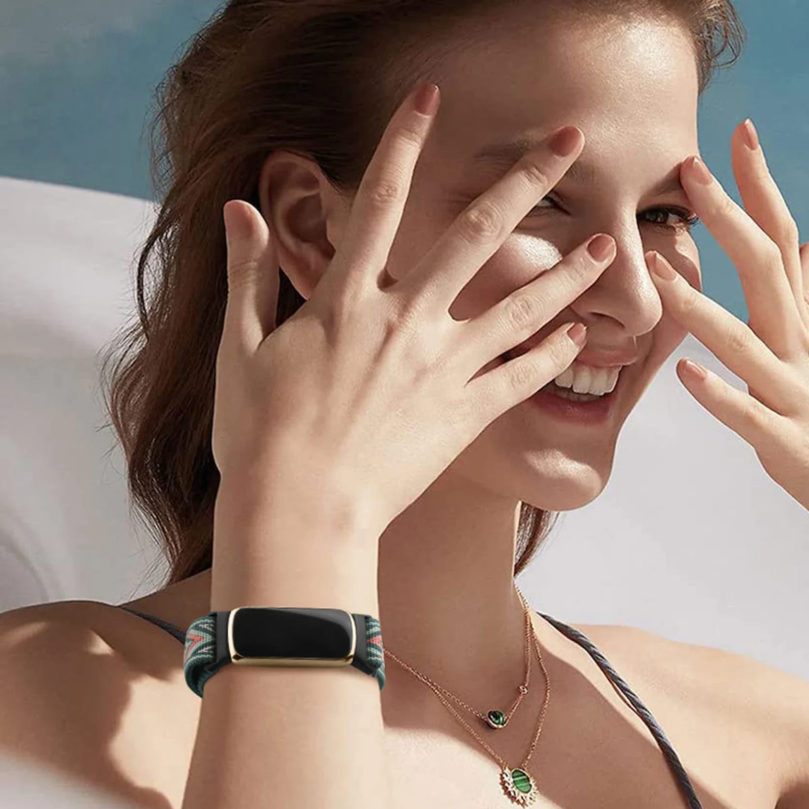 Elastic Strap Bracelet Replacement for Smartwatch, Adjustable Wristband