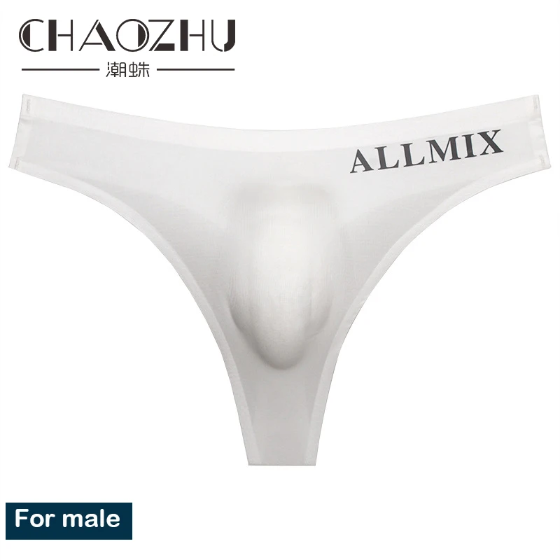 CHAOZHU Silk G String For Men Panties For Sex Lgbt Gayboy Pride Love Thong Cutie Fit Gay Hot Tight Plus Size 2XL Thong Men