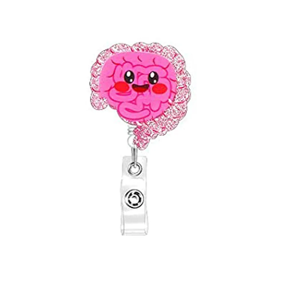 Hospital Retractable Badge Reel With Belt Clip Cute Nurse Doctor Name Tag Card Holder Accessories Office Supply Clip Staff Card