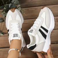 Spring Thick Bottom Women Sneakers 2025 Summer Casual Patchwork Leather Sneakers Women Outdoor Casual Comfortable Shoes Ladies 1