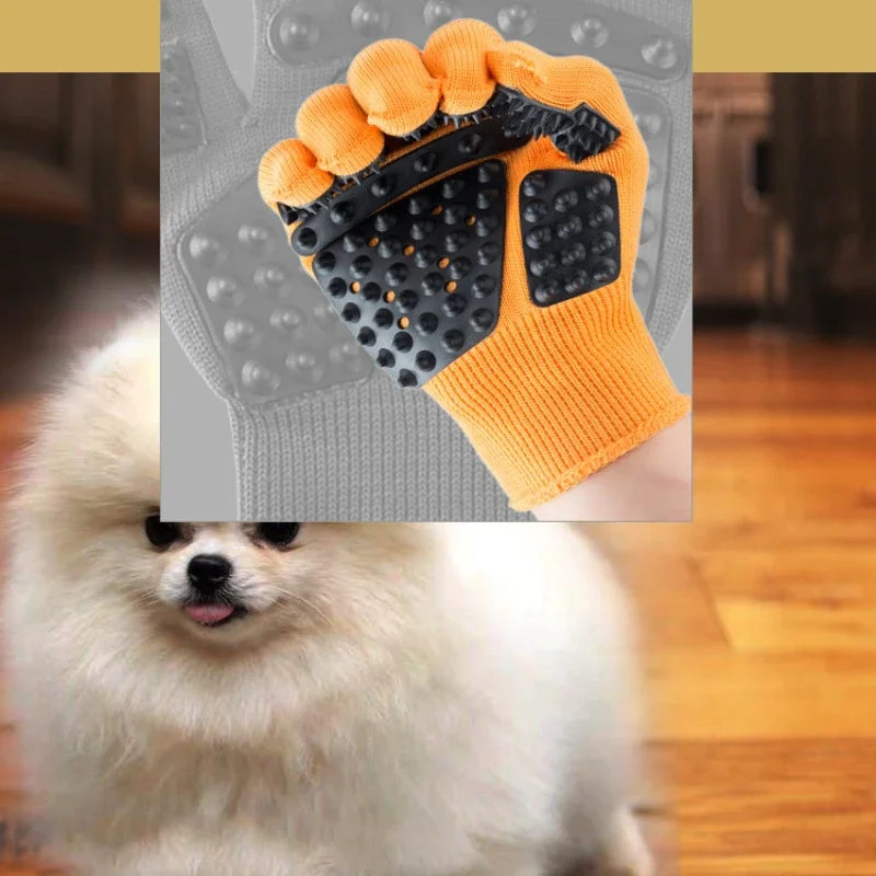 Pet Grooming Gloves, Pet Hair Remover Gloves, Pet Protective Gloves, 1PC for Cat & Dog