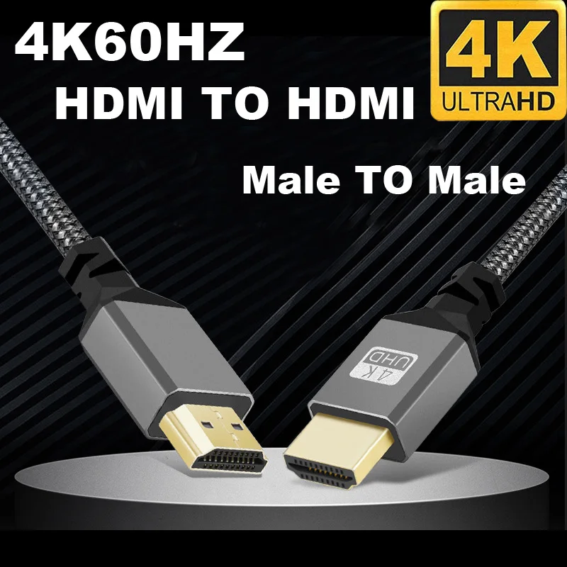 Câble d'extension mâle vers mâle, nylon HD 4K @ 60Hz, compatible V2.0 HDMI vers HDMI MINIHDMI MICROHDMI MINI MICRO, 1m/1.5m/2m/3m/5m/10m