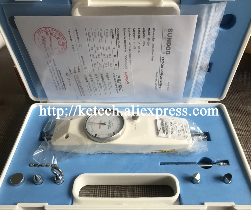 

Sundoo SN-100 100N Analog Tension Force Gauge Tester ,Analog Push Pull Tester Gauge,Pointer Force Measuring Instruments