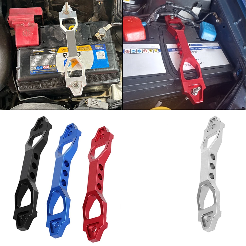 

Car Battery Tie Down Mount Bracket Brace Battery Billet Aluminum Fasten Bracket Holder Modification Accessories for Honda Civic