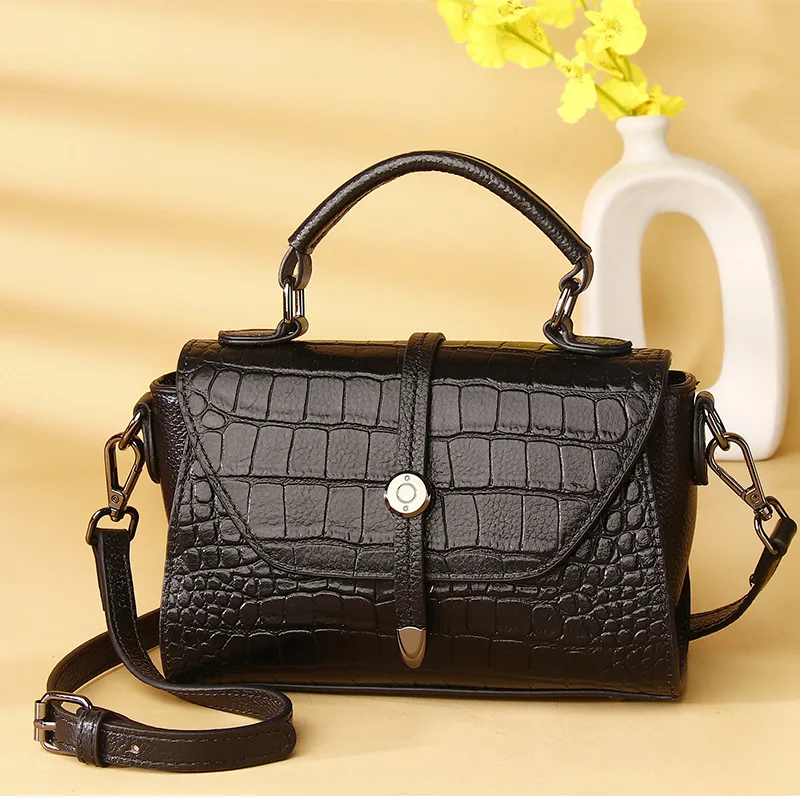 Bolso bandolera de piel de vaca de lujo para mujer, nuevo bolso de mano con un solo hombro, en diagonal, pequeño y cuadrado