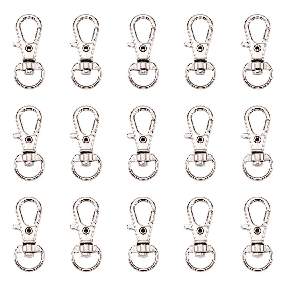 

500pcs Alloy Swivel Lobster Claw Clasps Swivel Snap Hook Buckles Metal for Jewelry Findings DIY Key Chain Bag Wholesale 13x32mm