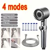 Shower Rain Head 4 Modes Shower Head High Pressure Portable Shower Filter Rainfall Faucet Tap Bathroom Faucet Home Bathroom Set 1