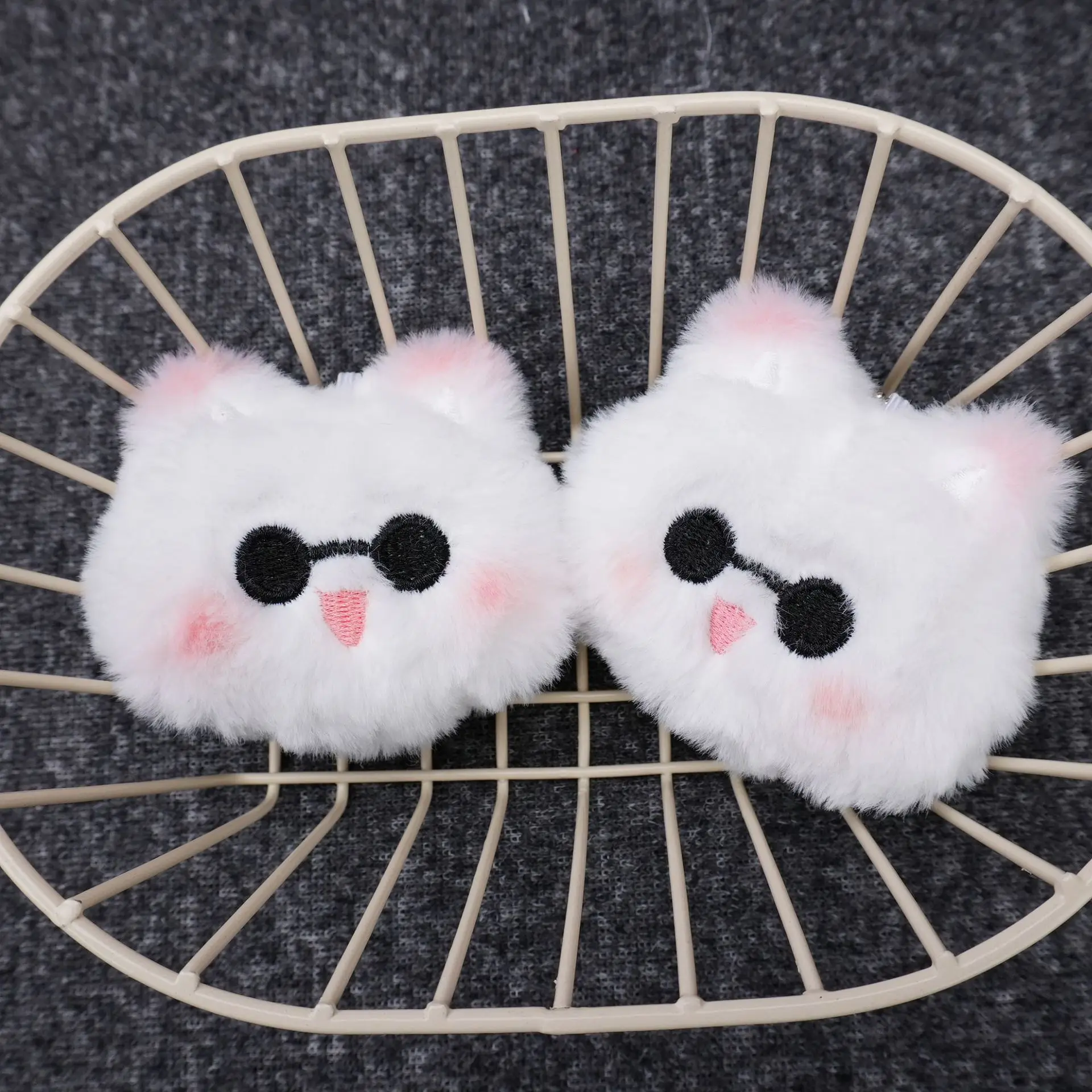 Plush keychain Anime JK Gojo Satoru Plush Keychain Cosplay White Cat Cosplay Gojo Pendants Backpack Key Ring Halloween Party Decoration