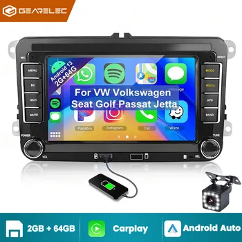 Radio de coche 2 Din Android13 reproductor Multimedia WIFI GPS Carplay Auto para VW Skoda golf 5 6 touran passat Jetta 7 "estéreo de coche 1