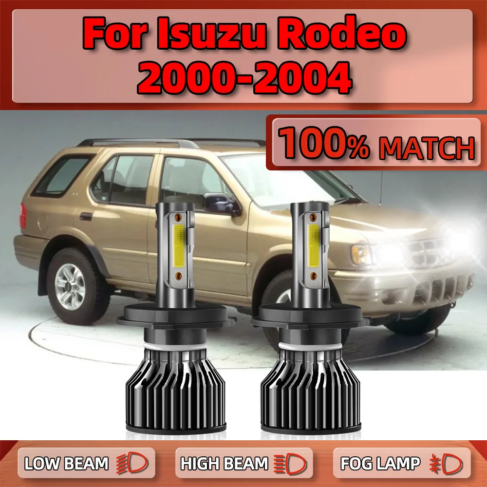 

20000LM LED Headlight Bulbs 120W High Low Beam Car Light 12V Turbo Lamps 6000K White For Isuzu Rodeo 2000 2001 2002 2003 2004