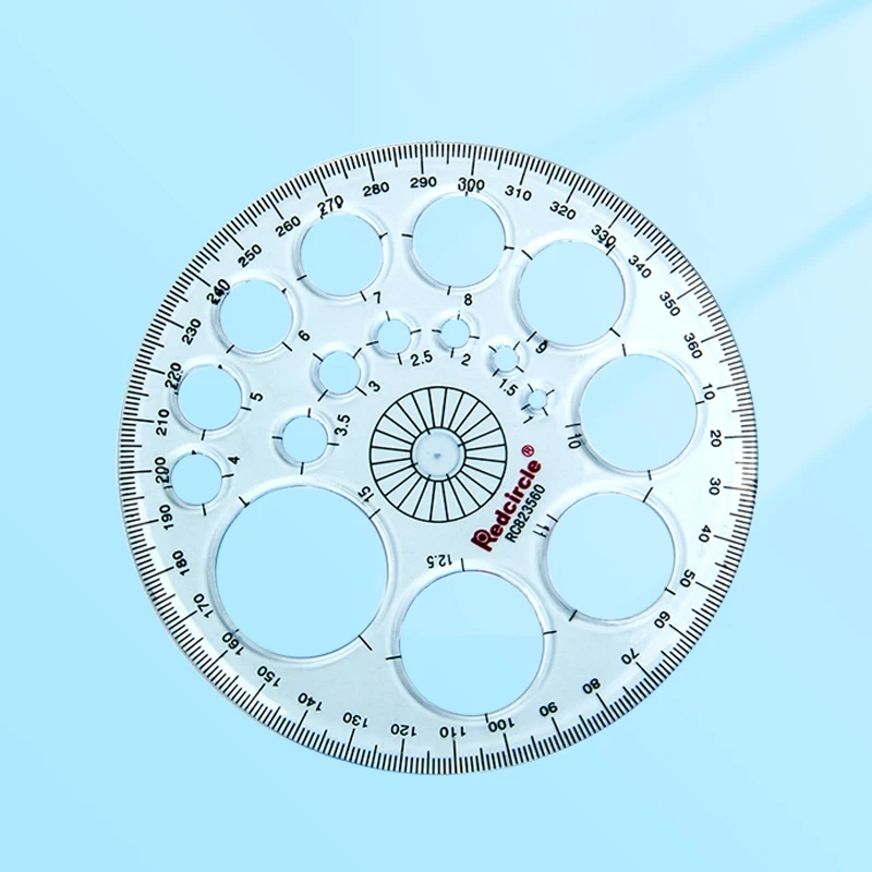 Foot Diameter 11.5cm 360-degree Circular High-grade Patchwork Ruler Circle Office School Drafting Supply Student Drawing Tool ruler set,drawing ruler