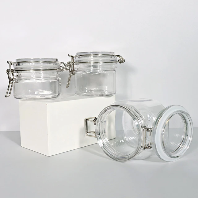 Large Glass Storage Jar 3 Litre Airtight Food Preservation Jar With Clip  Top Lid