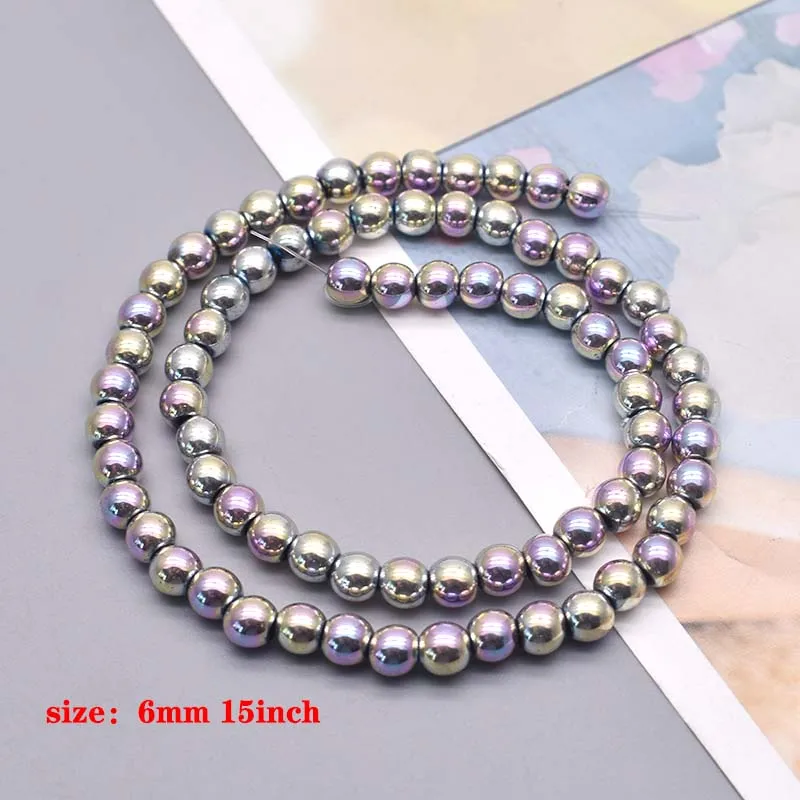 New color Natural Stone Hematite Beads Heart square Round disc Loose Spacer beads For Jewelry Making DIY