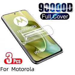 3 - Pack Soft Hydrogel Curved Full Cover Screen Protector - Hydrogel Film (Moto Edge 40 Pro)