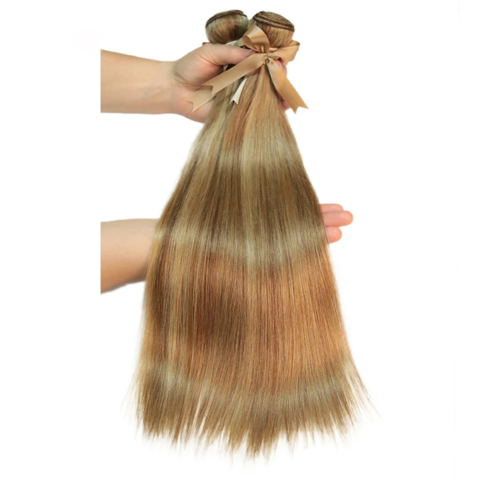 11A Straight Human Hair Highlight Straight Human Hair Bundles Ombre Brazilian Bundles Remy Extensions