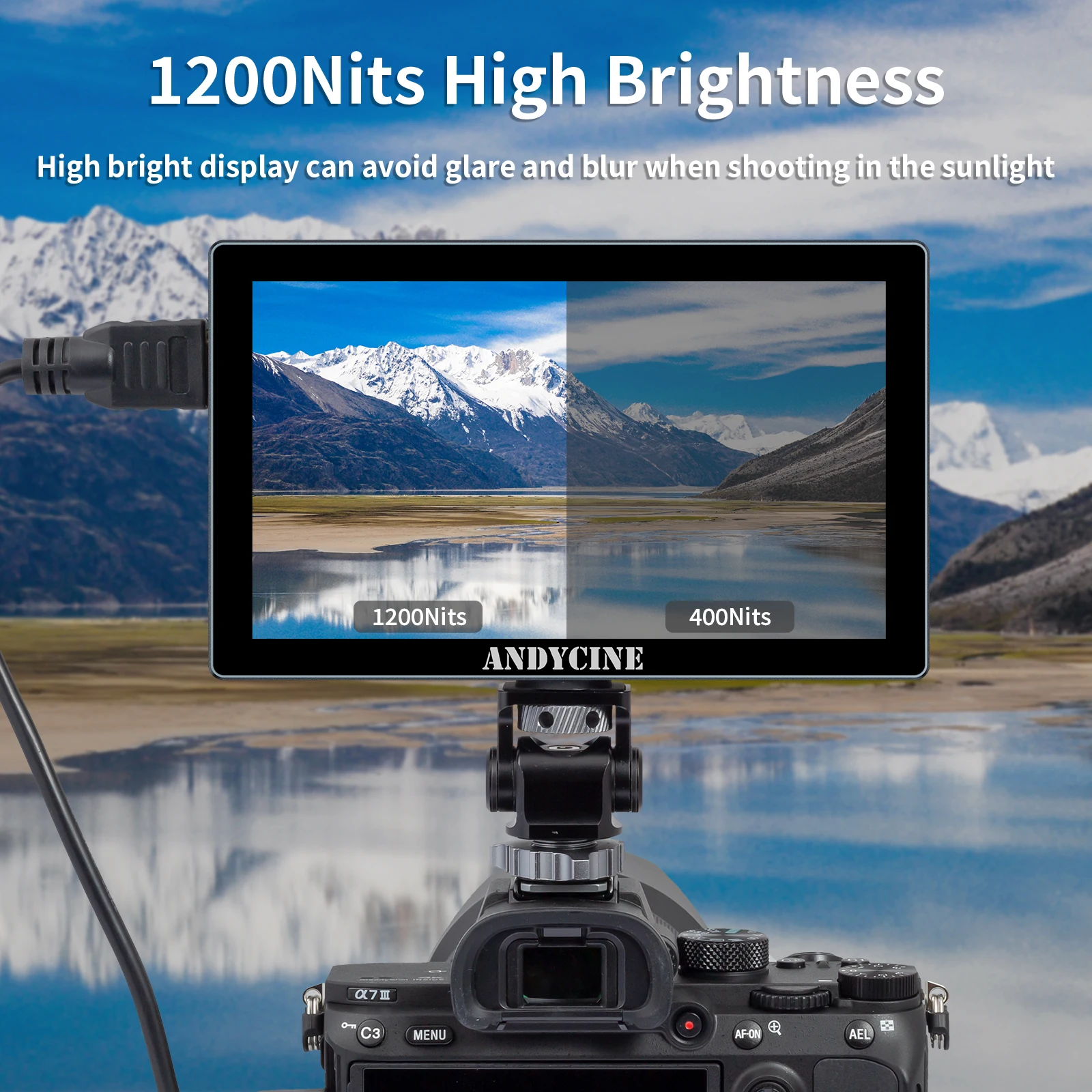 Andycine X5 5.5" High-Brightness 4K HDMI Aluminum Housing Touchscreen Monitor
