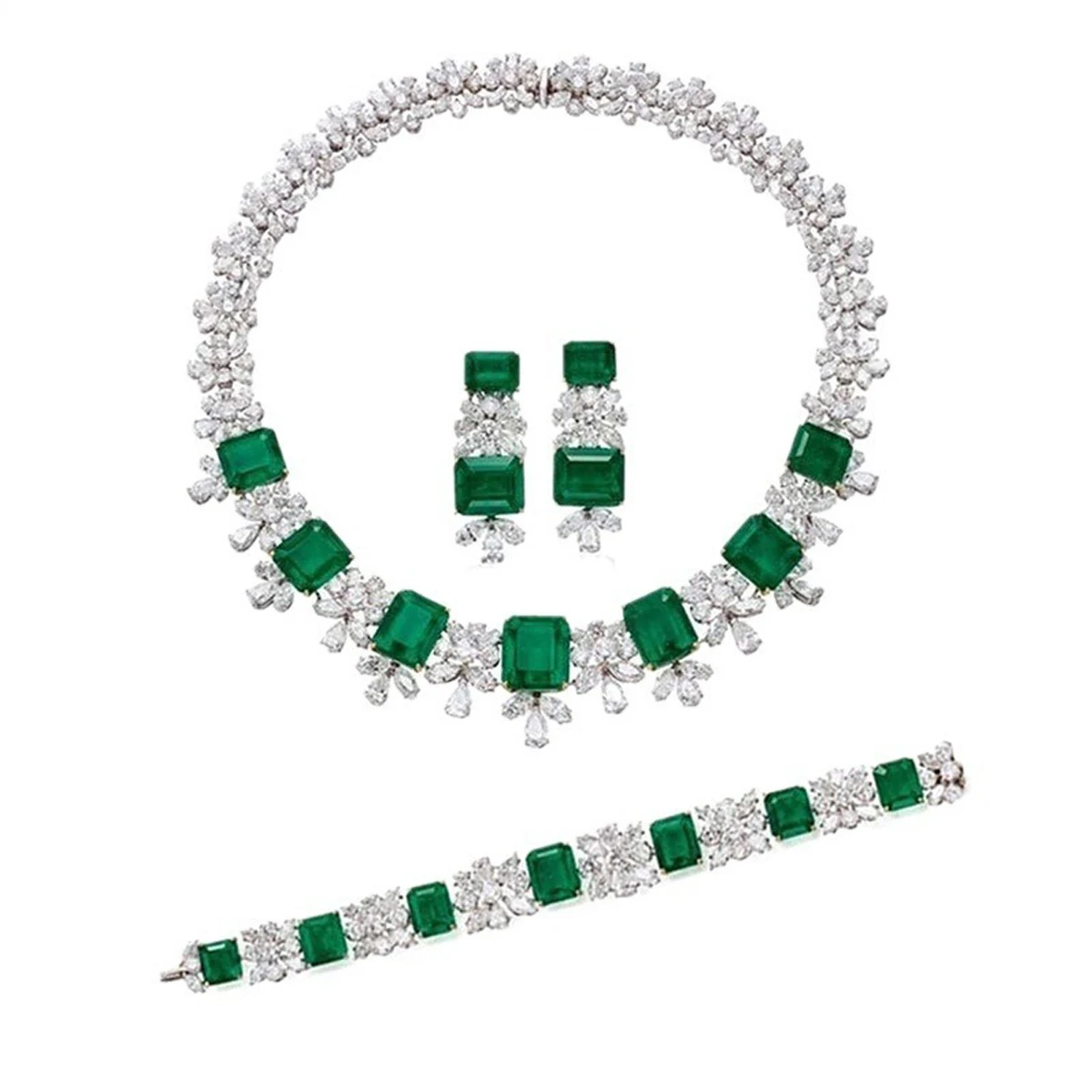 Emerald Cut Lab Grown Columbia Emerald 3mm-12mm Hand Cutting Green Color Gemstones For Jewelry Setting
