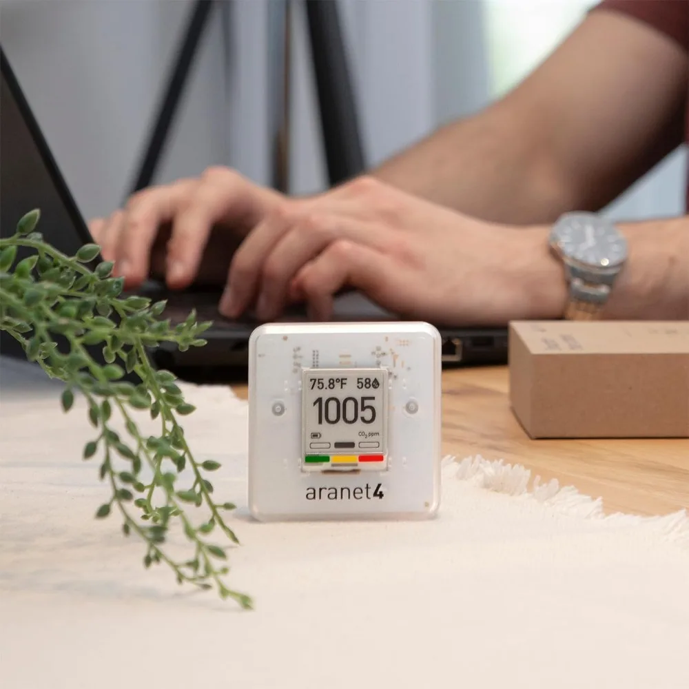 Aranet4 Home: Wireless Indoor Air Quality Monitor for Office or School (CO2, Temperature, Humidity and More) Portable 6