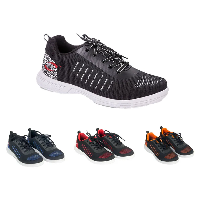 Unisex Lace Up Breathable Bowling Shoes Men Women Right Hand Skidproof Bowling Sneakers Weave Casual Sports Footwear 35-46