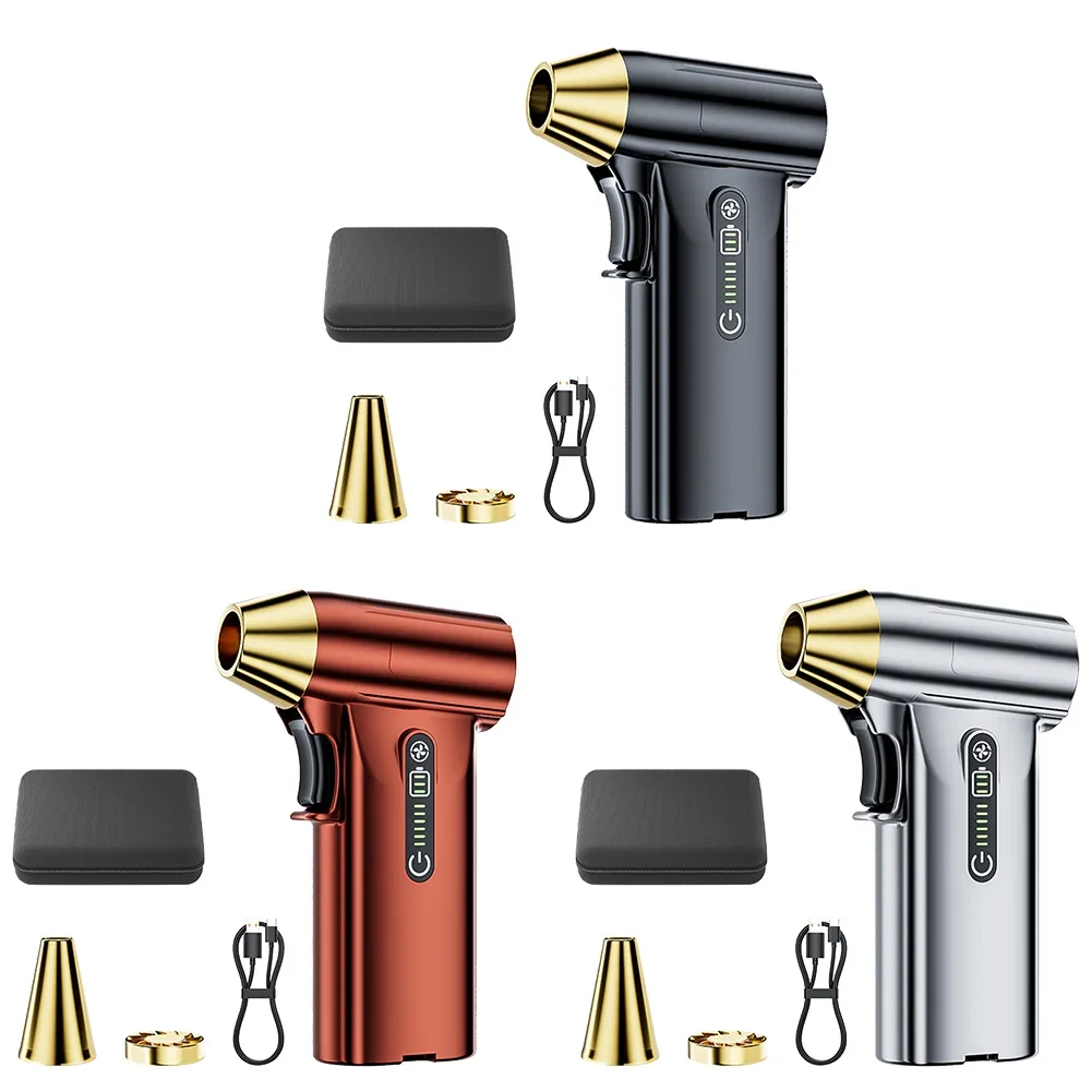 130000RPM Car Air Blower Electric Air Duster Turbo Blower Strong Turbofan Brushless Motor USB Rechargeable Car Cleaning