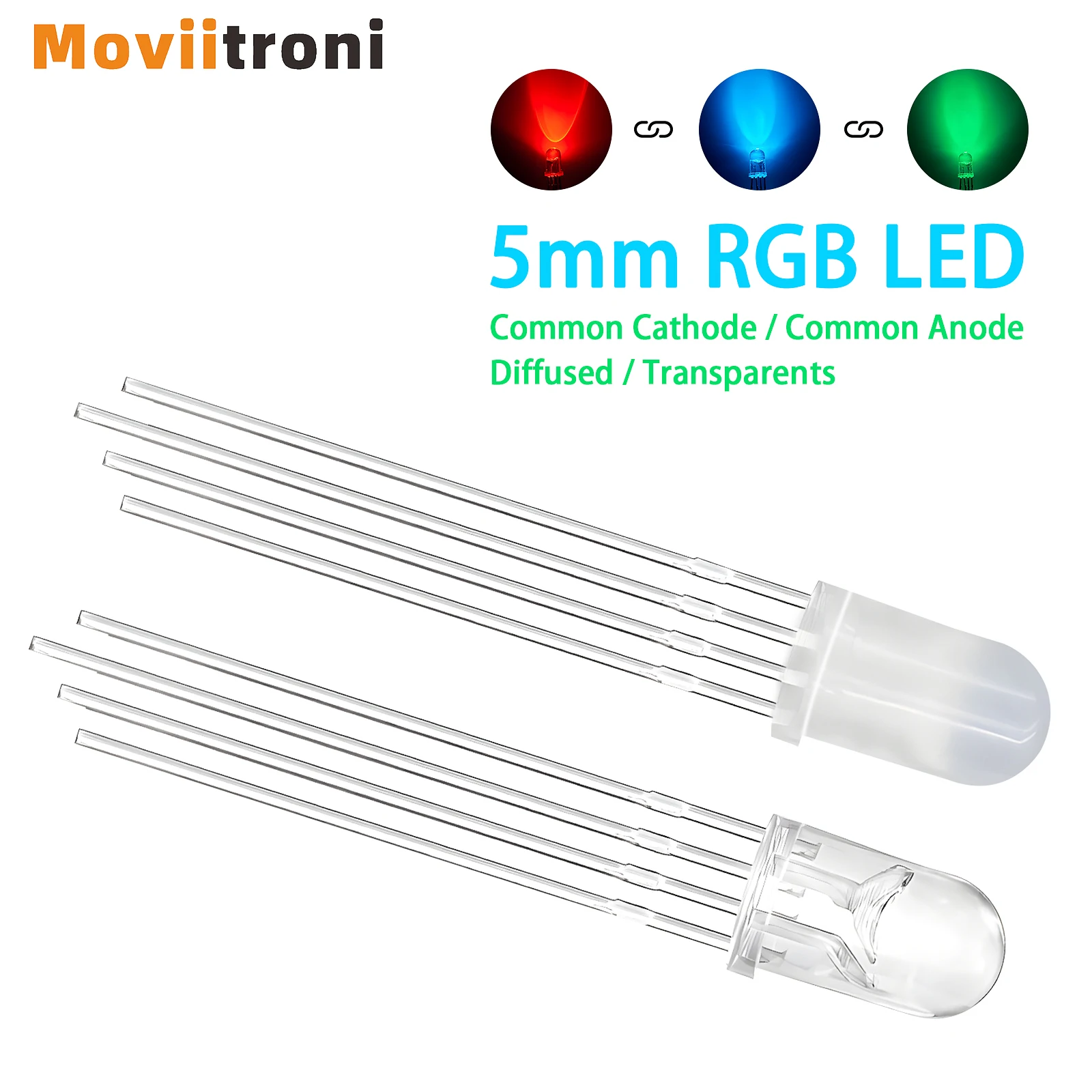15-50pcs-5mm-Full-color-RGB-LED-Common-Cathode-Common-Anode-Tri-Color ...