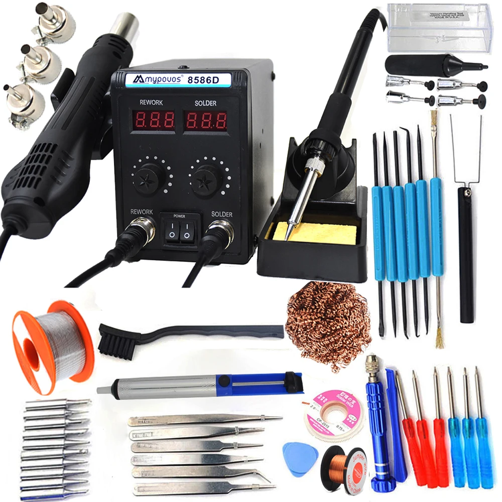 8586D Soldering Station 2 IN 1 Hot Air Gun Solder Station LCD Dual Digital Display Electric Soldering iron Welding Rework,hot air gun,soldering station,soldering tool
