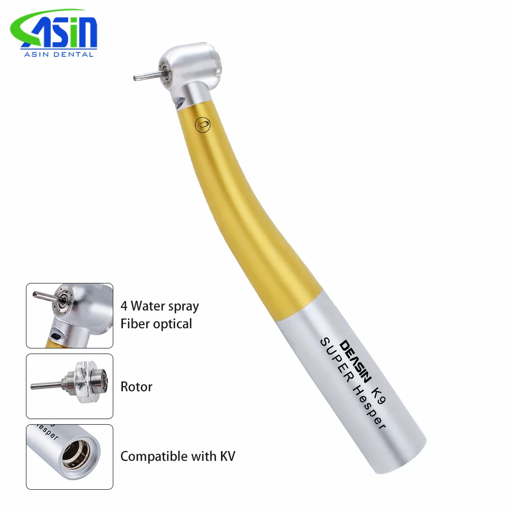 golden-dental-fiber-optic-high-speed-ceramic-bearing-handpiece-air-turbine-torque-head-push-button-head-for-k-coupler