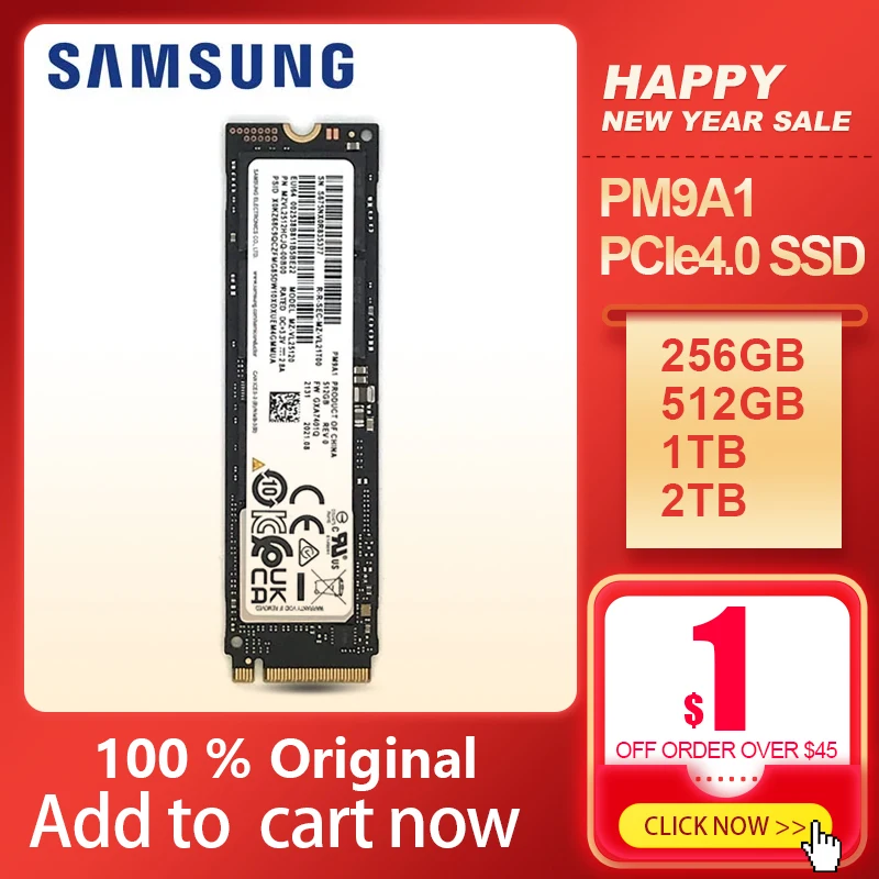 SAMSUNG SSD PCIe4.0 PM9A1 256GB 512GB NVMe M.2 NVMe M.2 2280
