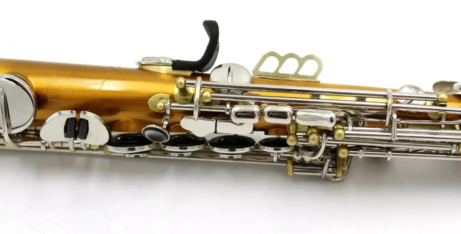 Eastern music pro dark gold lacquer copper straight saxophone soprano nickel key