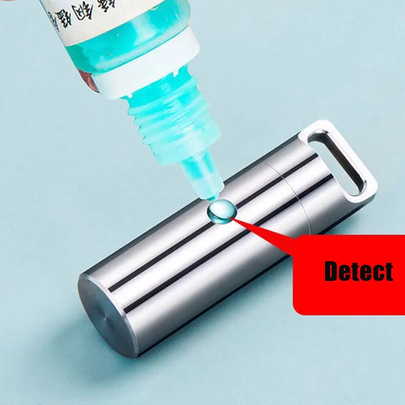Medicine Storage Container Mini Stainless Steel Sealed Capsule Waterproof Pill Box Travel Outdoor Pill Case Organizer Portable Camping Firstaid Pendant