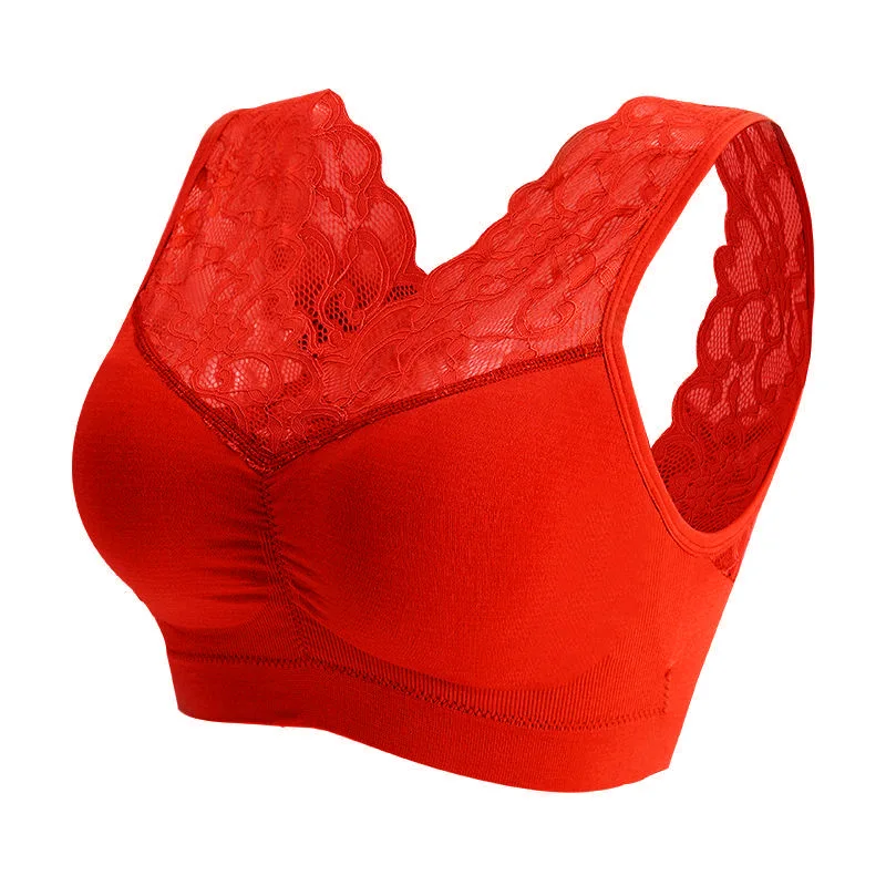 Yoga Bra Seamless Sexy Lace Wireless Beauty Back Push Up Bra Cozy Chest tube Top Sports Fitness Vest bralette Bra 4
